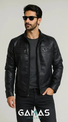 Jaqueta masculina couro sintético | Tamanho P ao G1 | NOVA | Envio para todo Brasil