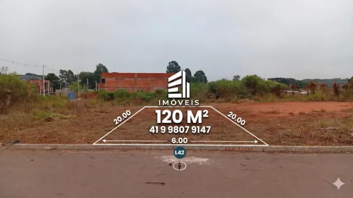 Terreno 120m² Quitado no Loteamento Ecolife - Fazenda Rio Grande