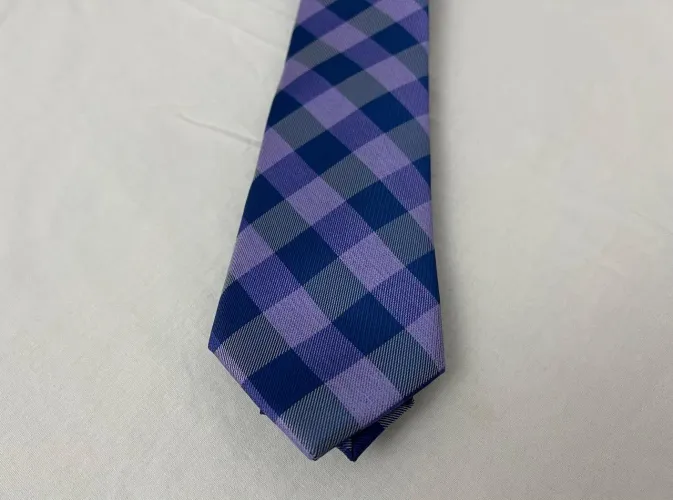 Gravata Náutica Xadrez Elegante Ótimo Estado