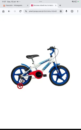 Bicicleta infantil Sonic