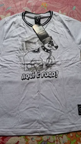 Camisa Botafogo infantil Aqui é Fogo Tamanho 14 Anos
