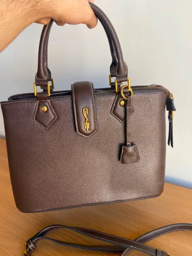 Bolsa Santa Lolla Marrom Escuro Com Alça Transversal - Excelente Estado
