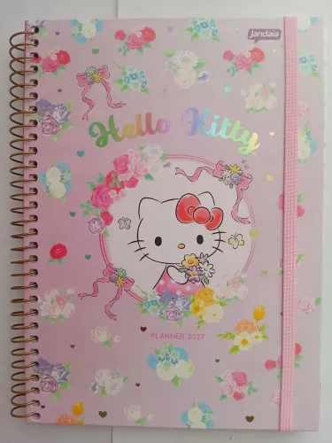 Agendas espiral planner 2027 Hello kitty 160 folhas
