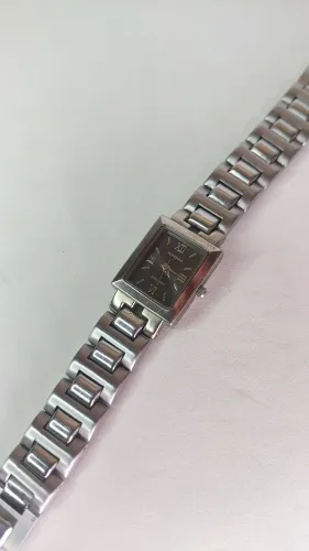 Relógio Mondaine Vintage Retangular Aço Prateado - Original