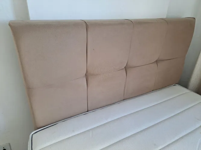 CABECEIRA CASAL ASPECTO VELUDO CREME B 27 - ORTOBOM - 12 X 125 X 140 