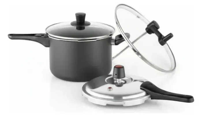 Panela de Pressão Cozillar 4,5L Multifuncional 3 em 1 | Antiaderente | Tampa de Vidro
