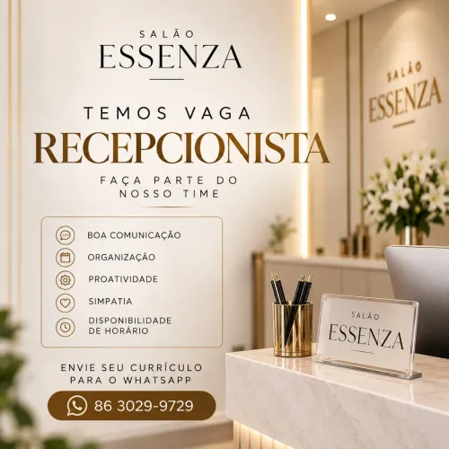 CONTRATA-SE RECEPCIONISTA