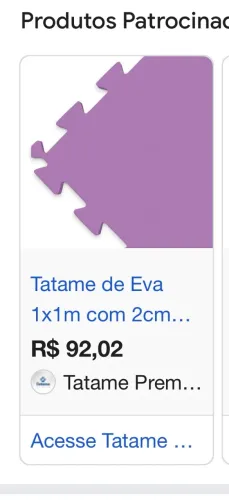 VENDO PEÇAS DE TATAME NA COR ROXA 1x1 20mm
