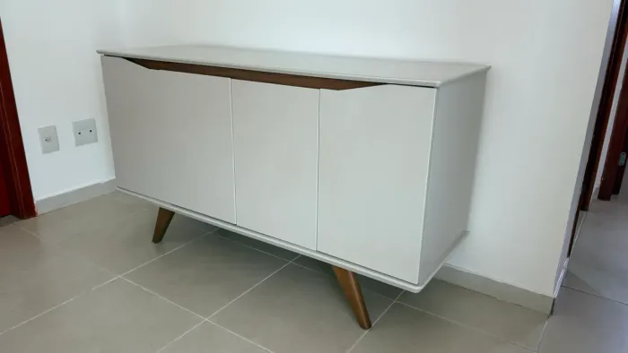 Buffet Aparador Olive 1,35m 4 Portas Off White