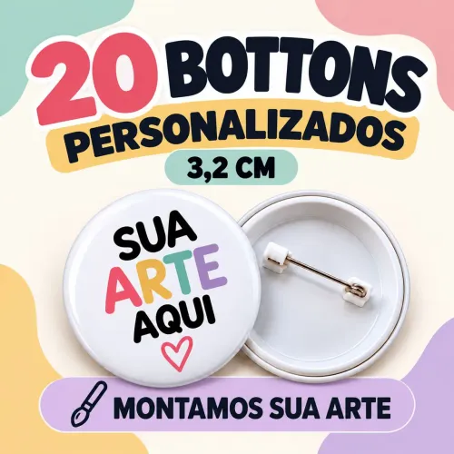 10 Bottons Personalizados 3,2cm