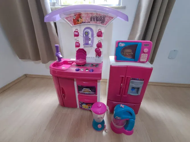 Cozinha Infantil Completa Magic Toys Rosa 