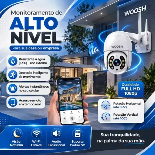 Câmera de Segurança IP WiFi Externa iCSee Infravermelho Prova D?Água A8 (LEIA À DESCRIÇÃO)
