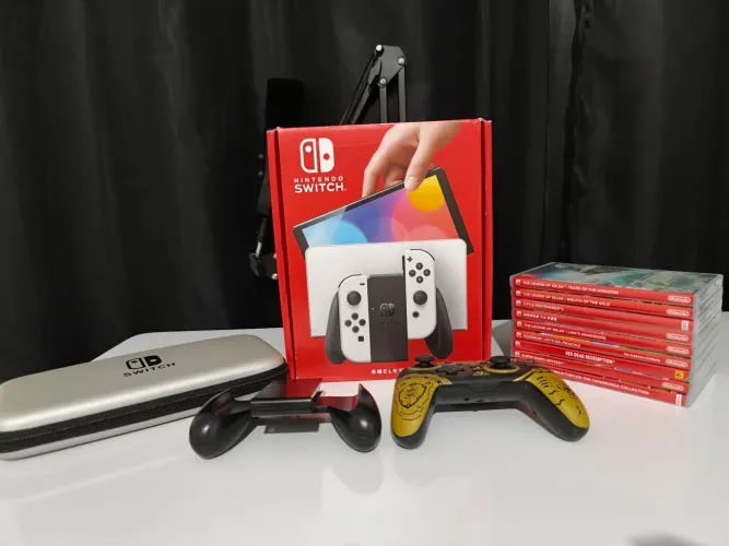 Combo Imperdível Nintendo Switch OLED JP + Jogos + Controle + Case