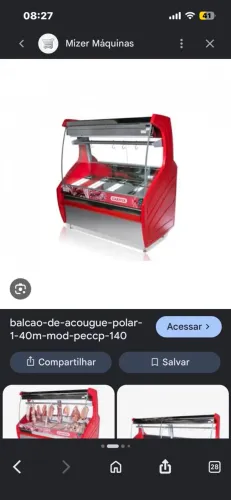 Balcão de carnes usado