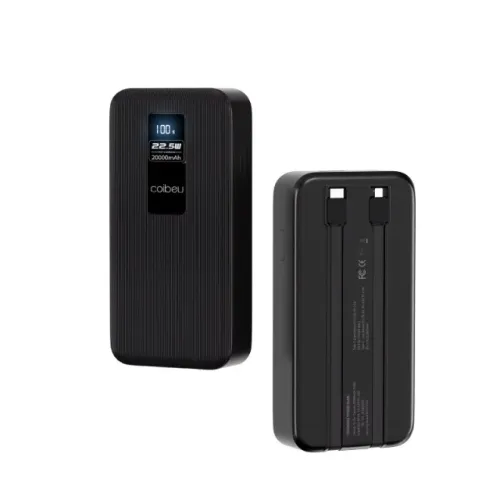 Carregador Portátil Powerbank, 20000mah Type-c, Usb, Preto