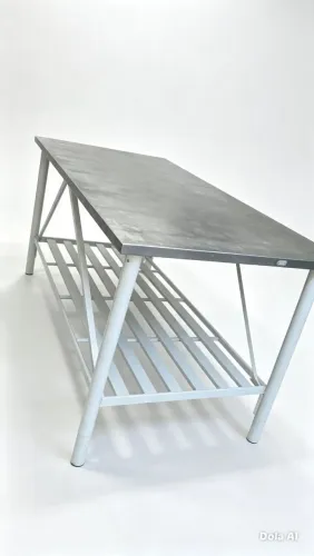 Mesa inox industrial 1,90m com prateleiras - bancada profissional