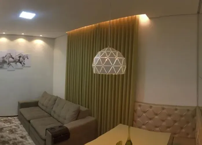 Lustre Para Mesa de Jantar Pendente Maravilhoso Branco Redondo 3 Lâmpadas Cúpula Sala Área