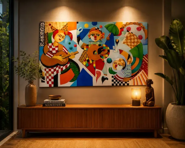 Oferta imperdível! Pintura óleo sobre tela/ Mambembes 