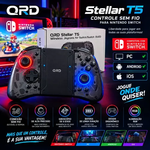 Joycon Switch compatível Pc Android Ios