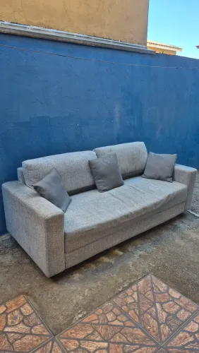 Sofá 3 Lugares 2,00m Cinza - R$ 450