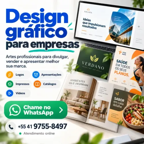 Design gráfico para empresas | Logos, artes, catálogos e apresentações