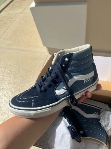 Vans Skate Sk8-Hi Original Navy/White Tam. 40 BR (42 EUR) + Cadarço Extra + Caixa