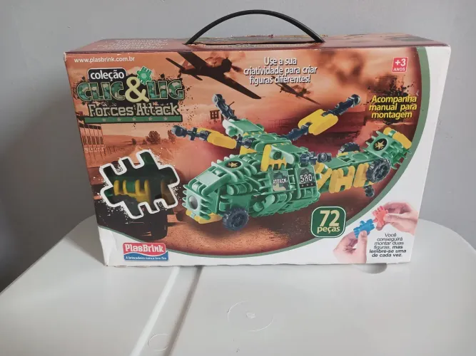 Clic & Lig 2 em 1 - Tanque de Guerra / Helicóptero