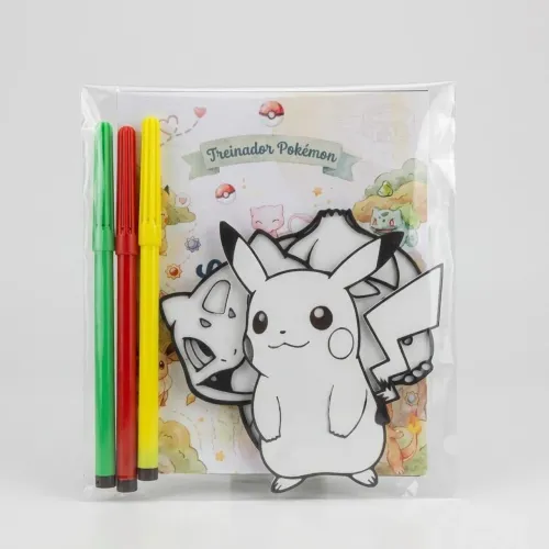 Kit pinturinha festa infantil em 3D (tema Pokémon)