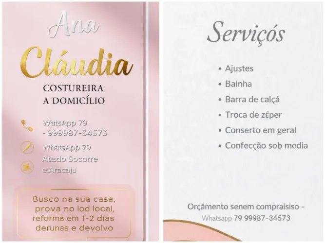 Costureira a Domicílio 