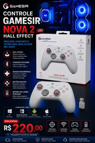 Controle GameSir Nova 2 Lite Hall Effect