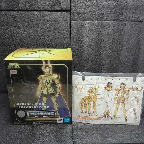 Caixa + Blisteres + Manual + Ficha Cloth Myth Ex Revival Shura Capricórnio Original Bandai