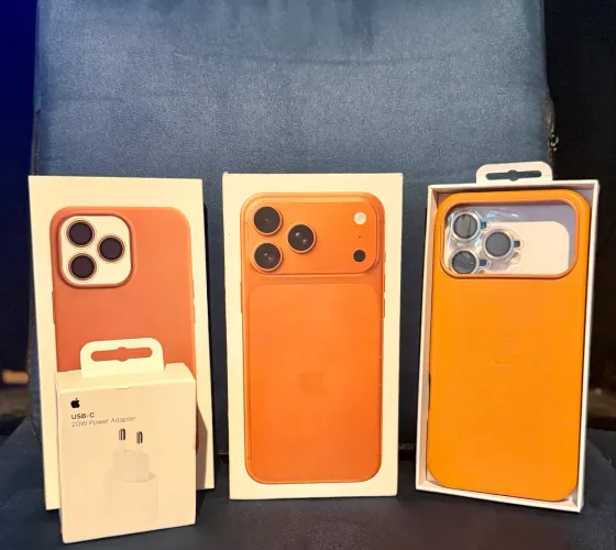 iPhone 17 Pro Max 256GB Laranja - LACRADO + Kit Completo Apple
