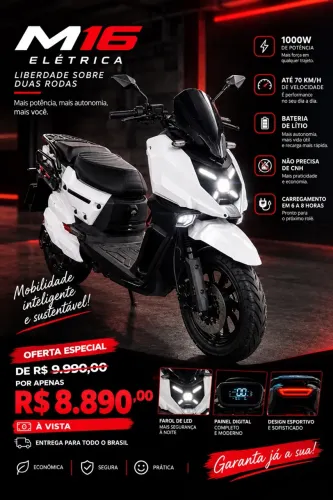 Scooter Eletrica M16 1000w 2025