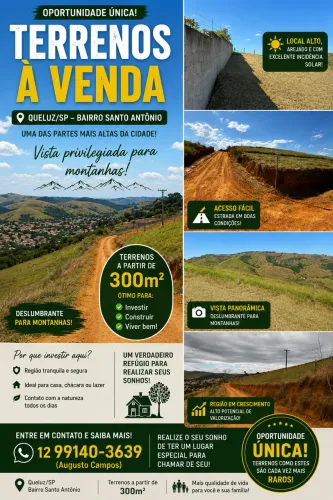 Terrenos A venda na Cidade de Queluz SP