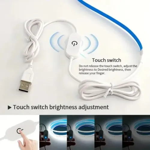 Fita led usb touch - 1 metro branco frio - Novo com dupla face