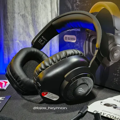 Headset Gamer Havit H2230D Preto Fone com Microfone Removível P2 3,5mm PS4 PS5 Xbox PC