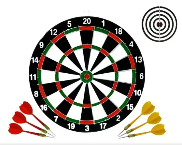 Jogo De Dardos Profissional 43cm Kit Alvo Com 4 Dardos