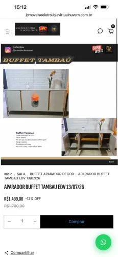 BUFFET TAMBAÚ COM LED