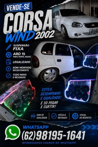 Chevrolet Corsa Wind 1.0 Mpf/milleniumi/ EFI 4P (álcool) 2002