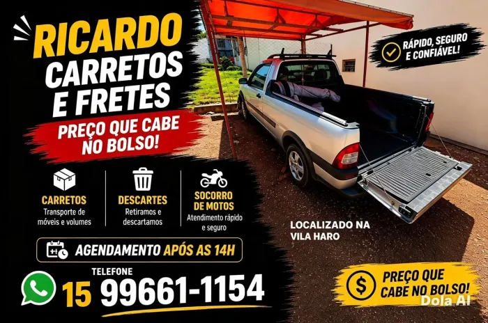 Carretos e pequenos fretes/picape Strada