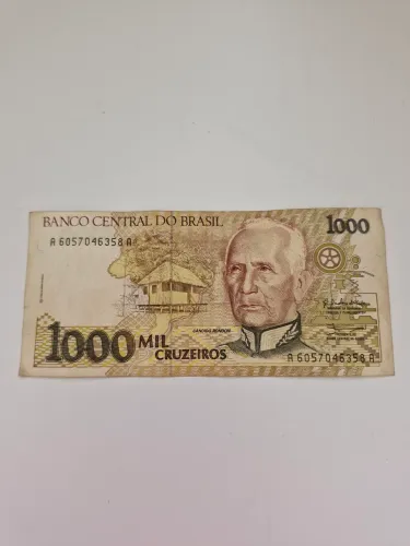 Cedula antiga 1000 cruzeiros - 1990