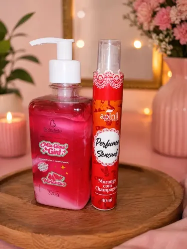 Kit gel beijavel e perfume para calcinha