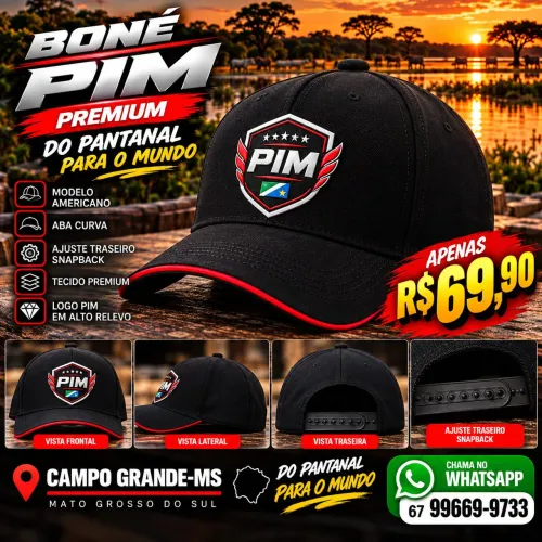 Boné PIM Premium - Nova Marca de Mato Grosso do Sul