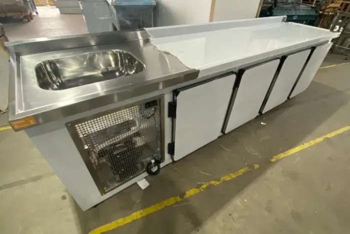 Balcão refrigerado 2,90x70cm com cuba 
