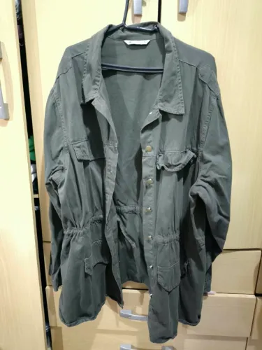 Parka Jeans Verde Militar Tam 52 <br>30,00