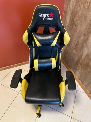 Cadeira Gamer Stars Game - Preta e Amarela