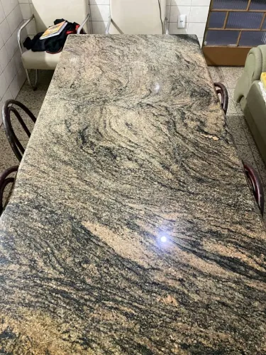 Mesa de pedra de granito com pé tubular removível, ótimo preço