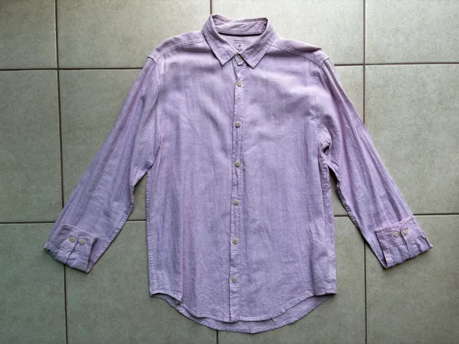 LINHO: camisa social rosa P (Marfinno)