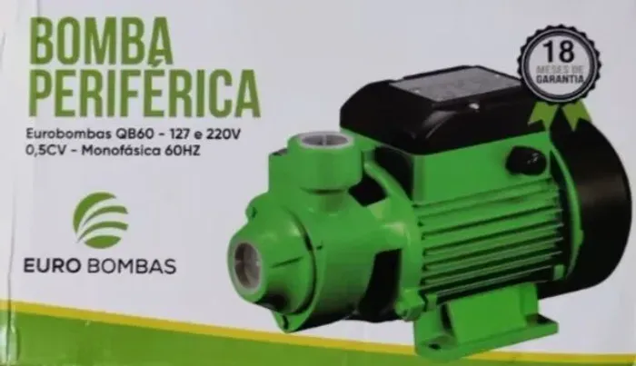 Bomba D'água 0.5 CV. Nova de fábrica