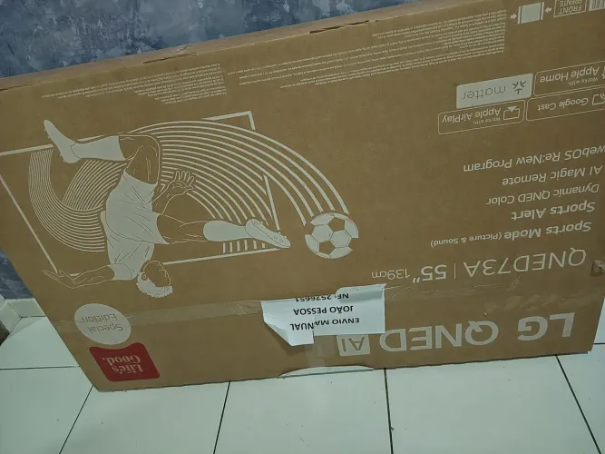 Televisão QNED 55 polegadas LG